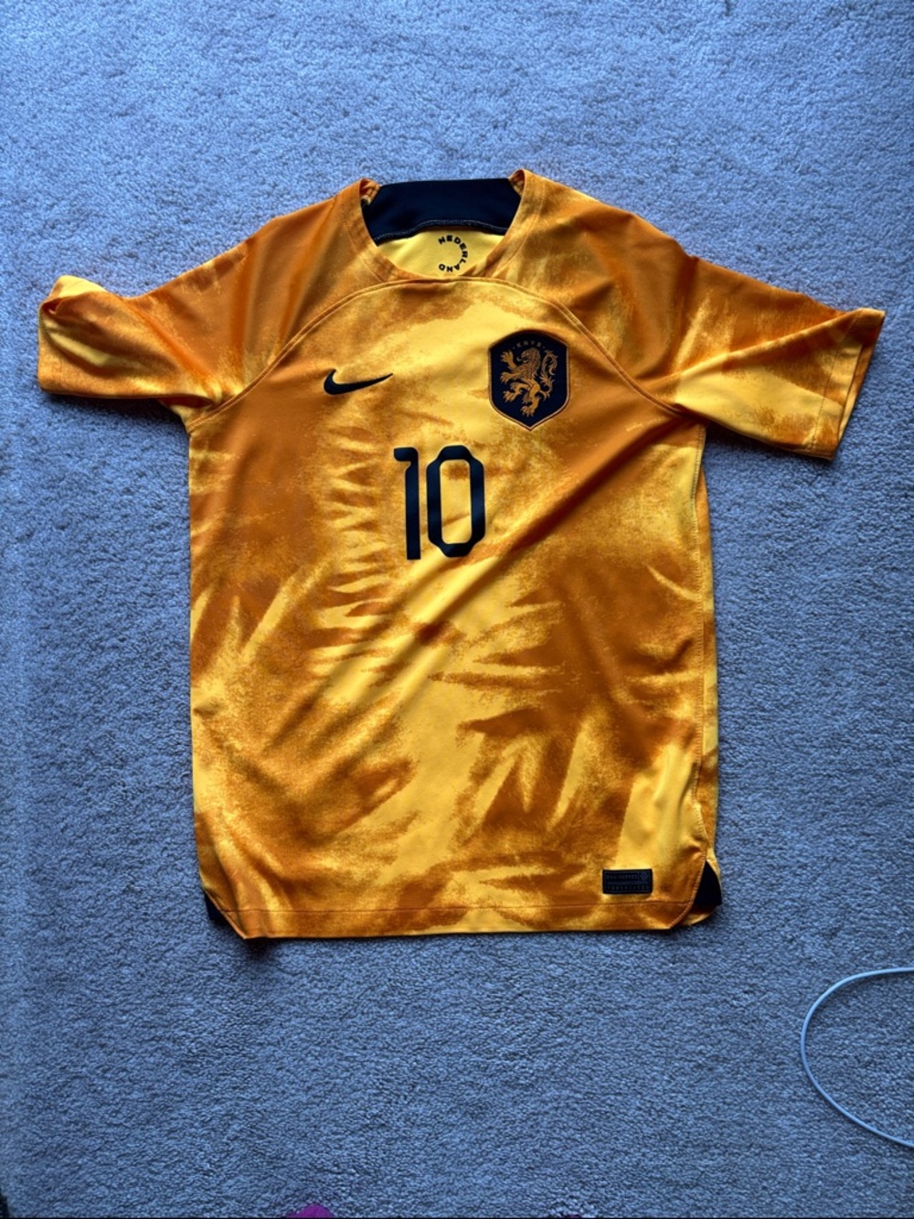 Kids Yellow Soccer Jersey with Number 10